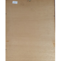 Indonesische bamboelijst met ingelegd Wayangfiguur